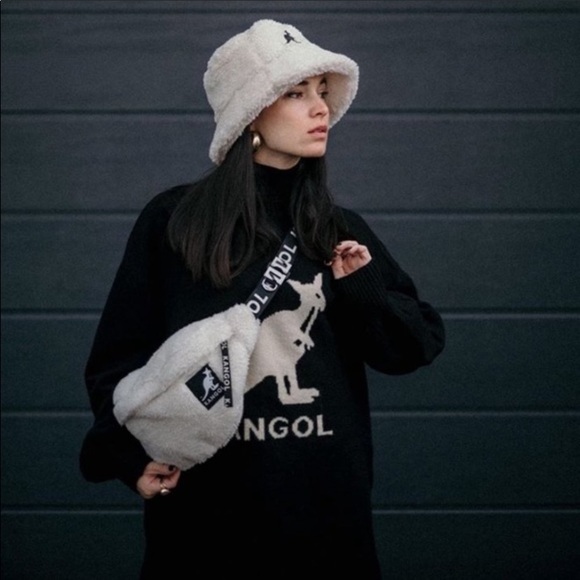 Hm X Kangol Faux Shearling Bucket Hat 